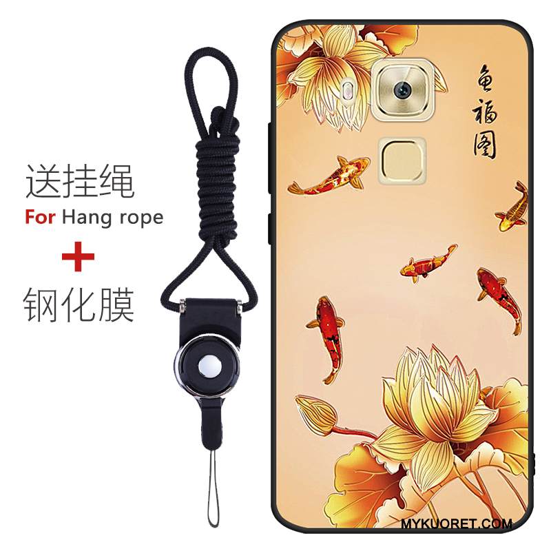 Kuori Huawei G9 Plus Laukut Pesty Suede Puhelimen Kuoret, Kotelo Huawei G9 Plus Pehmeä Neste Murtumaton Punainen