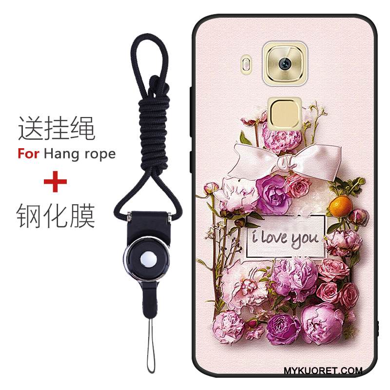 Kuori Huawei G9 Plus Laukut Pesty Suede Puhelimen Kuoret, Kotelo Huawei G9 Plus Pehmeä Neste Murtumaton Punainen