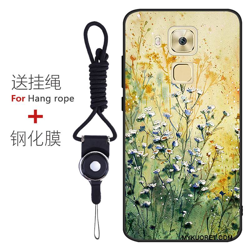 Kuori Huawei G9 Plus Laukut Pesty Suede Puhelimen Kuoret, Kotelo Huawei G9 Plus Pehmeä Neste Murtumaton Punainen