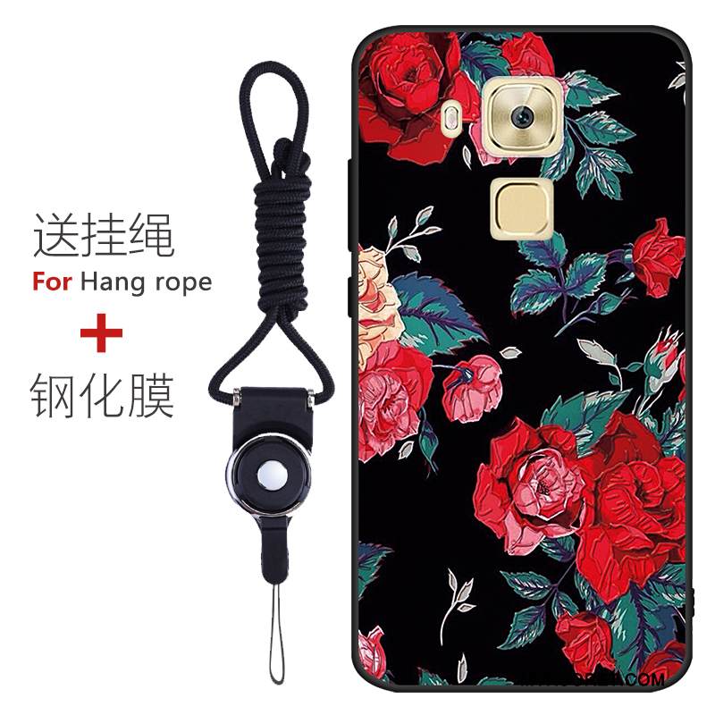 Kuori Huawei G9 Plus Laukut Pesty Suede Puhelimen Kuoret, Kotelo Huawei G9 Plus Pehmeä Neste Murtumaton Punainen