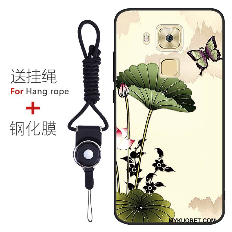 Kuori Huawei G9 Plus Laukut Pesty Suede Puhelimen Kuoret, Kotelo Huawei G9 Plus Pehmeä Neste Murtumaton Punainen