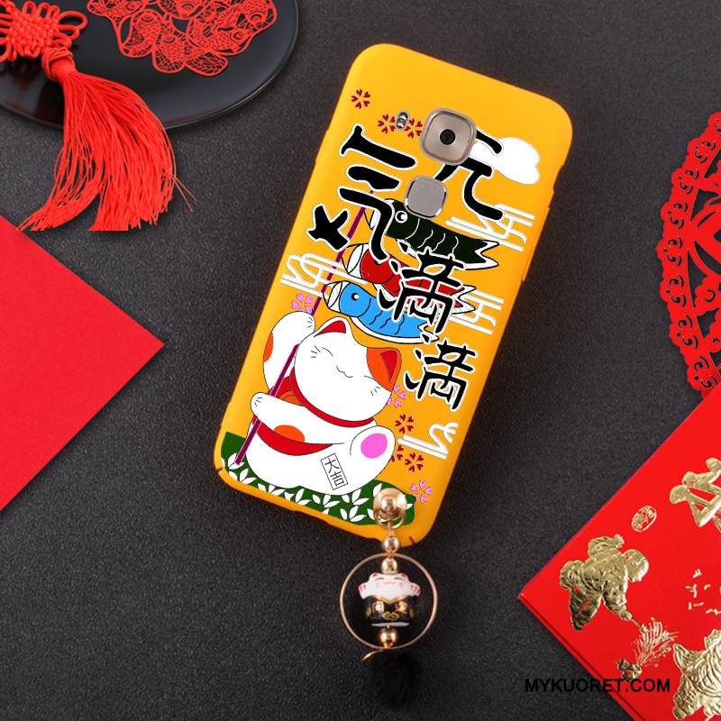 Kuori Huawei G9 Plus Laukut Pesty Suede Ripustettavat Koristeet, Kotelo Huawei G9 Plus Kissa Puhelimen Kuoret