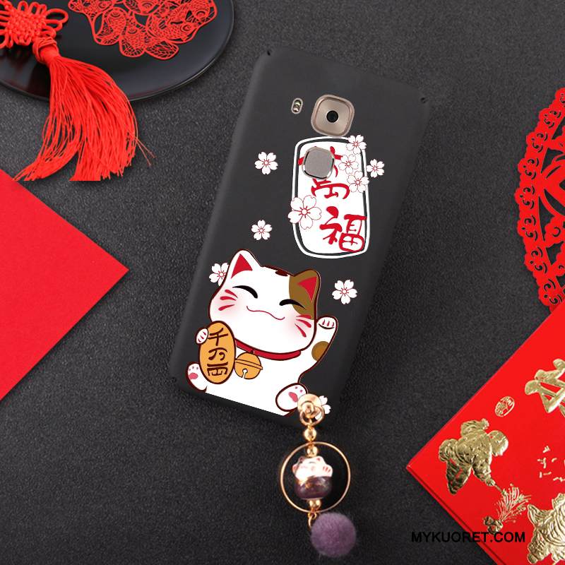 Kuori Huawei G9 Plus Laukut Pesty Suede Ripustettavat Koristeet, Kotelo Huawei G9 Plus Kissa Puhelimen Kuoret