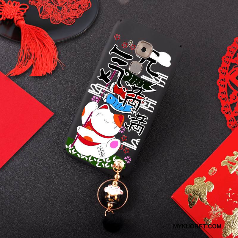 Kuori Huawei G9 Plus Laukut Pesty Suede Ripustettavat Koristeet, Kotelo Huawei G9 Plus Kissa Puhelimen Kuoret