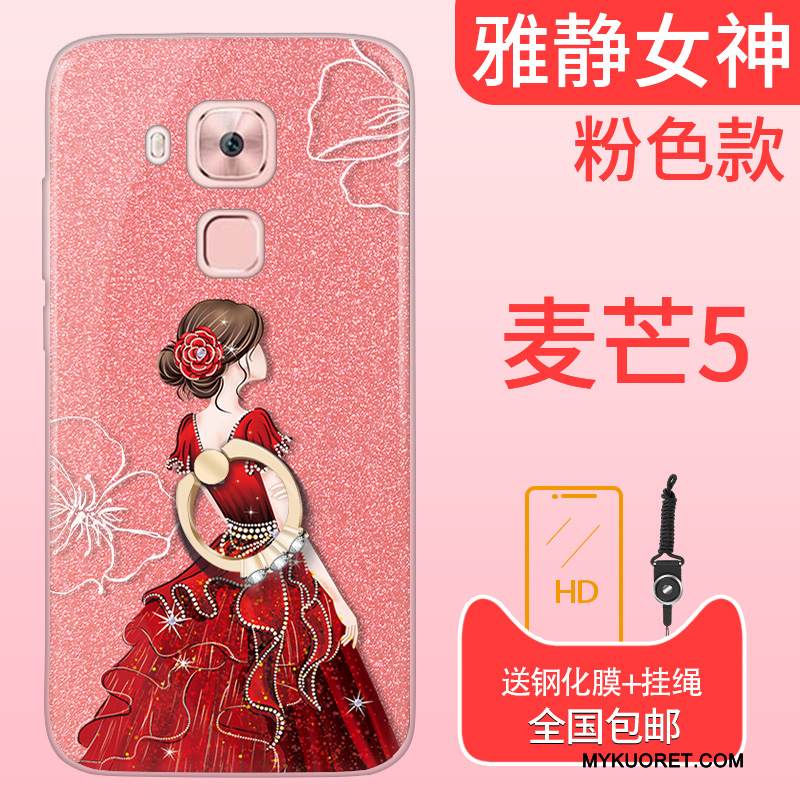 Kuori Huawei G9 Plus Laukut Puhelimen Kuoret Trendi, Kotelo Huawei G9 Plus Silikoni Murtumaton Punainen