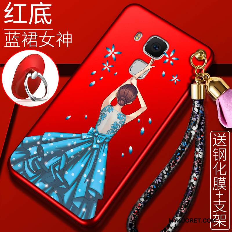 Kuori Huawei G9 Plus Laukut Puhelimen Kuoret Trendi, Kotelo Huawei G9 Plus Suojaus Murtumaton Punainen