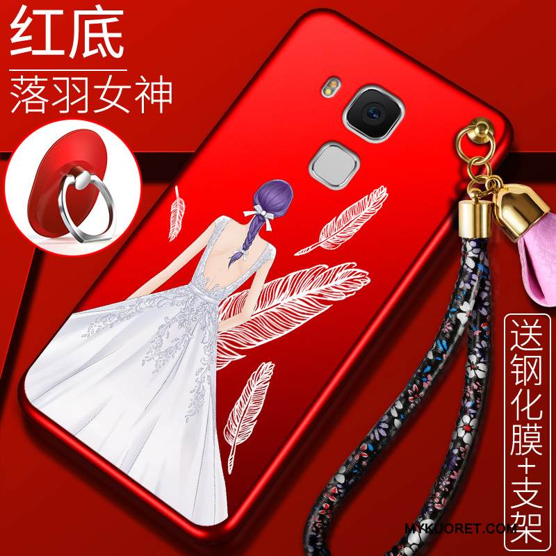 Kuori Huawei G9 Plus Laukut Puhelimen Kuoret Trendi, Kotelo Huawei G9 Plus Suojaus Murtumaton Punainen