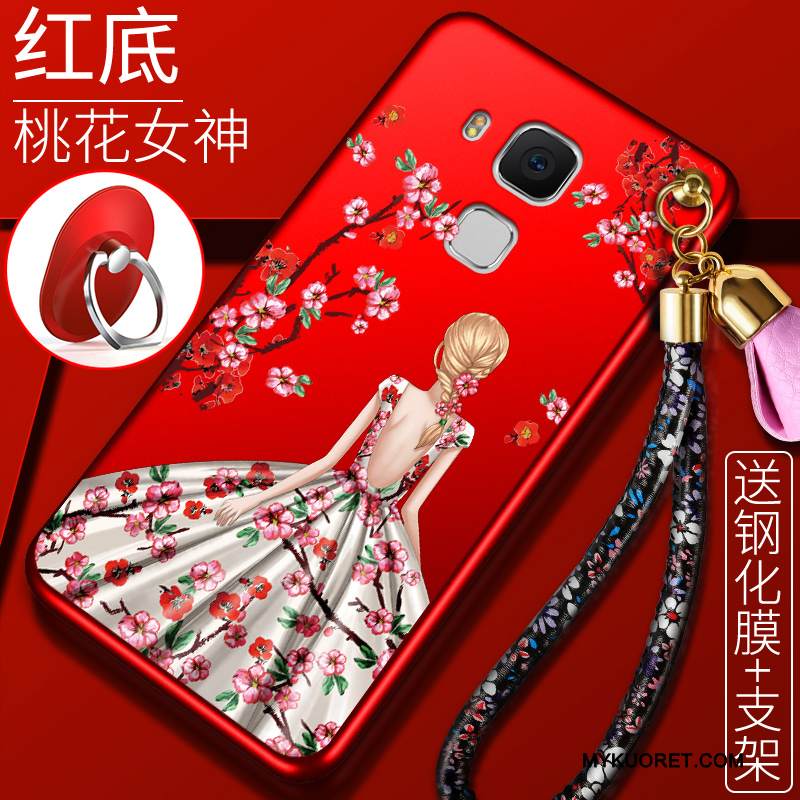 Kuori Huawei G9 Plus Laukut Puhelimen Kuoret Trendi, Kotelo Huawei G9 Plus Suojaus Murtumaton Punainen