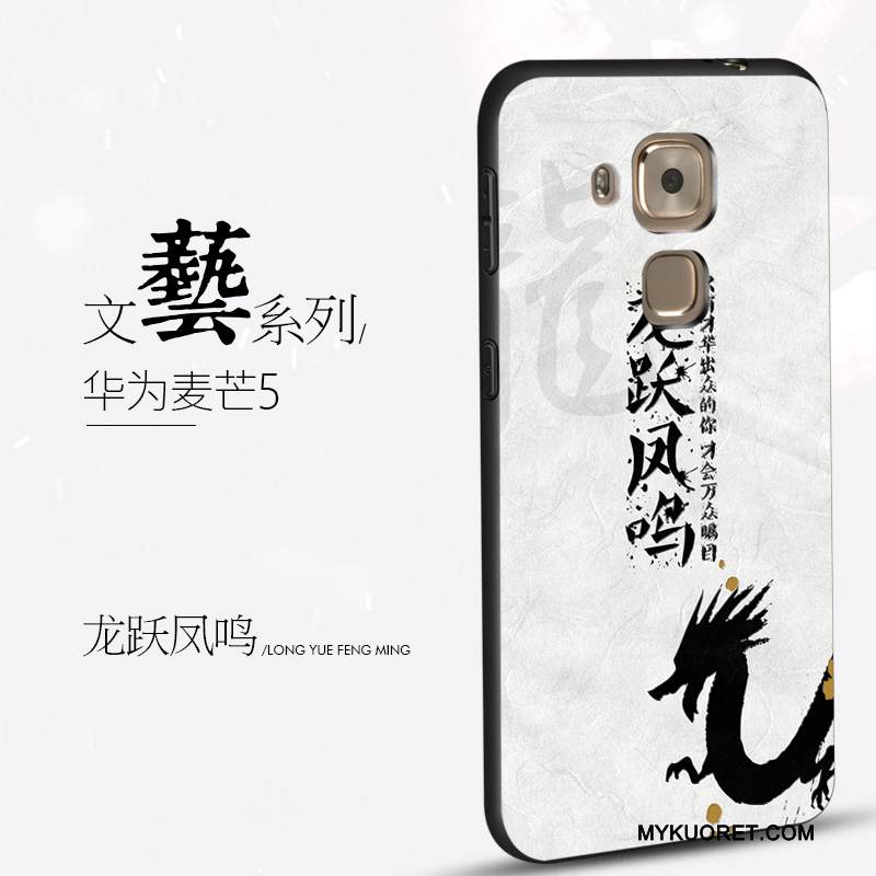 Kuori Huawei G9 Plus Luova Trendi Musta, Kotelo Huawei G9 Plus Suojaus Murtumaton Ripustettavat Koristeet