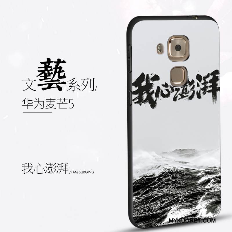 Kuori Huawei G9 Plus Luova Trendi Musta, Kotelo Huawei G9 Plus Suojaus Murtumaton Ripustettavat Koristeet