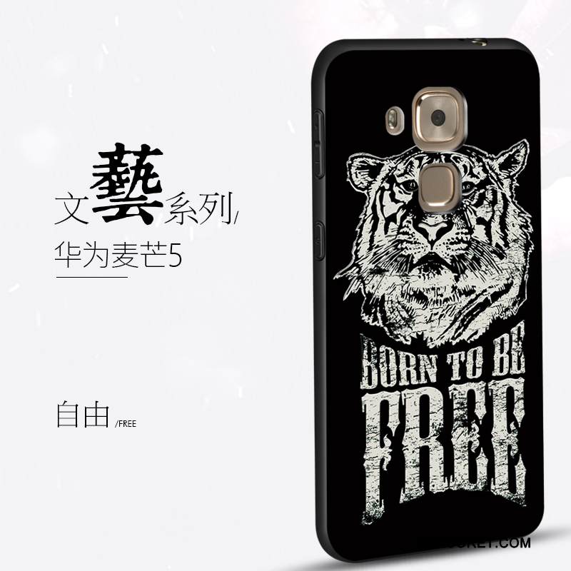 Kuori Huawei G9 Plus Luova Trendi Musta, Kotelo Huawei G9 Plus Suojaus Murtumaton Ripustettavat Koristeet