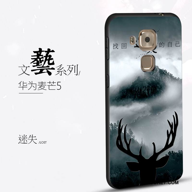 Kuori Huawei G9 Plus Luova Trendi Musta, Kotelo Huawei G9 Plus Suojaus Murtumaton Ripustettavat Koristeet