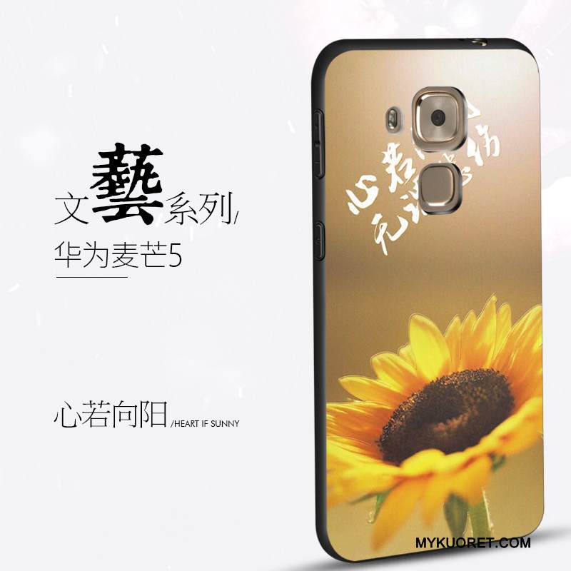 Kuori Huawei G9 Plus Luova Trendi Musta, Kotelo Huawei G9 Plus Suojaus Murtumaton Ripustettavat Koristeet