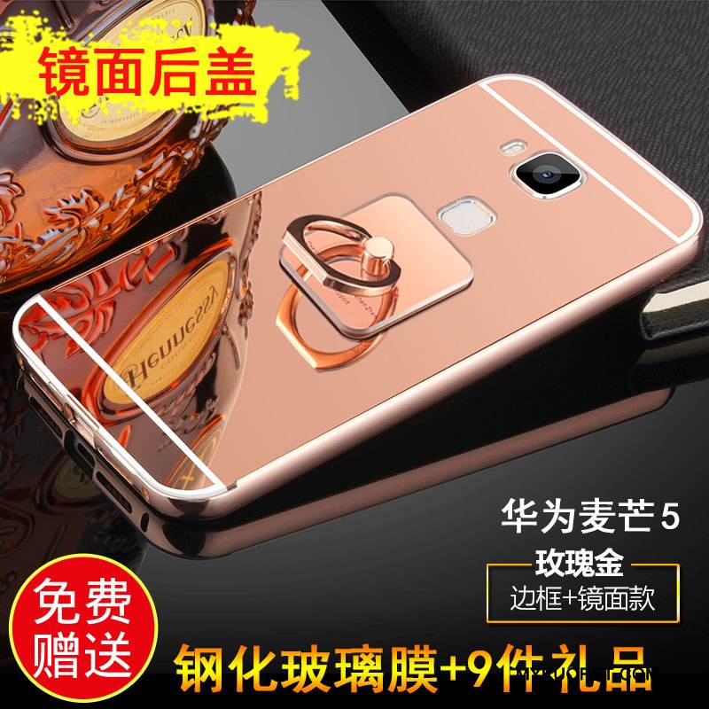 Kuori Huawei G9 Plus Metalli Musta Kehys, Kotelo Huawei G9 Plus Puhelimen Kuoret