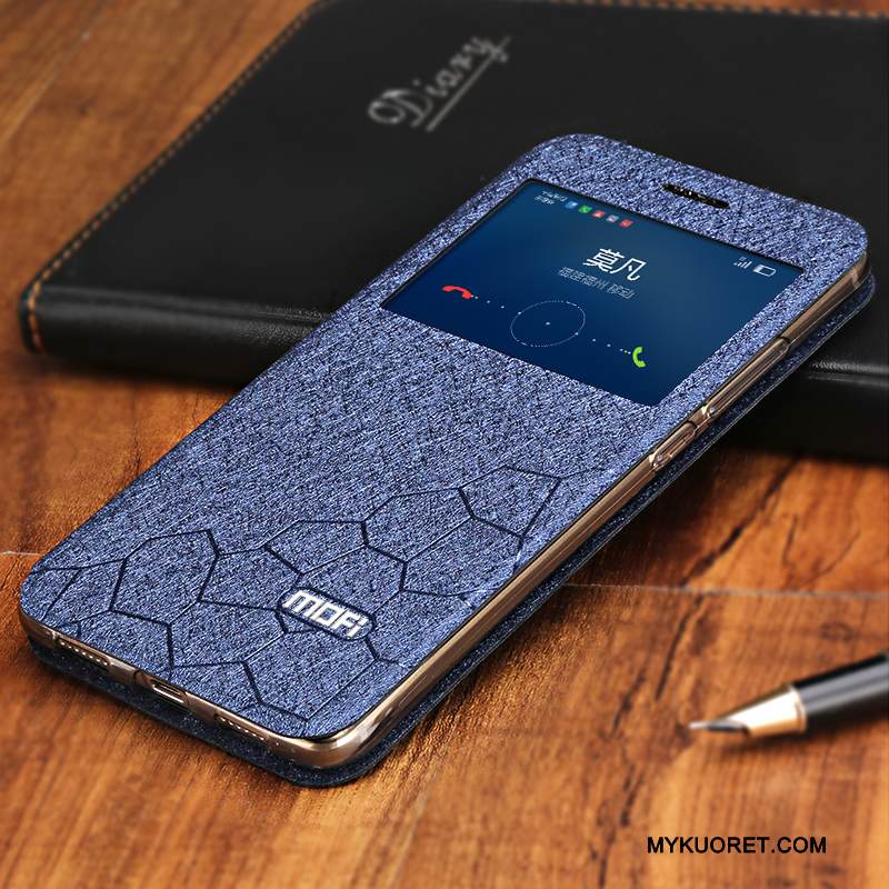 Kuori Huawei G9 Plus Nahka Murtumaton Puhelimen Kuoret, Kotelo Huawei G9 Plus Kuoret Avaa Ikkuna Kulta