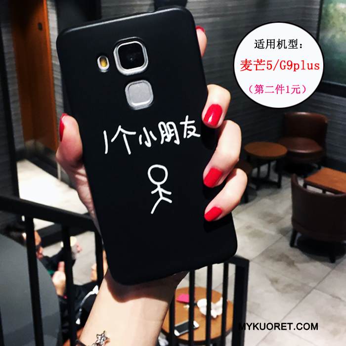 Kuori Huawei G9 Plus Pehmeä Neste Puhelimen Kuoret Trendi, Kotelo Huawei G9 Plus Silikoni Musta Persoonallisuus