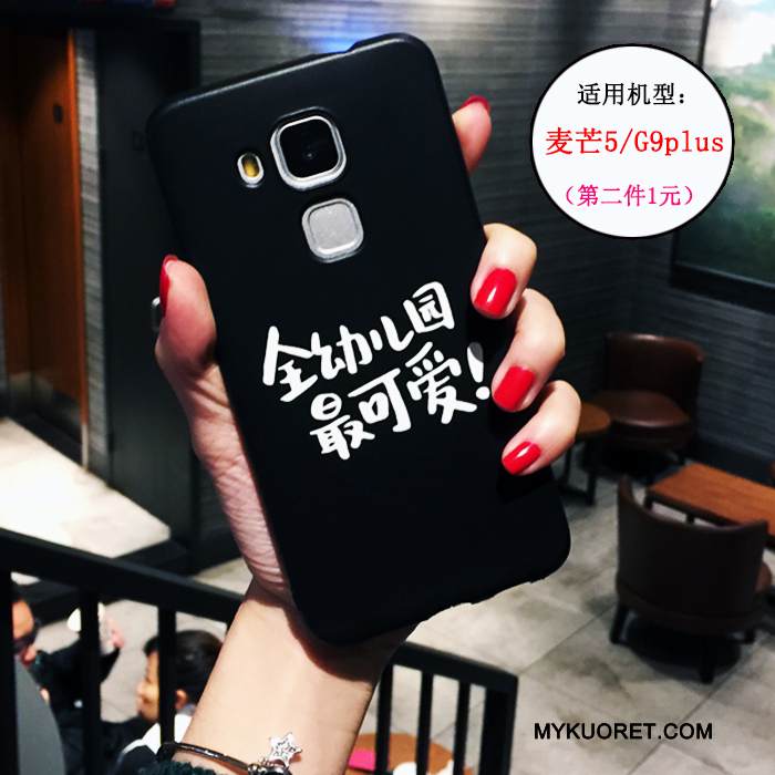 Kuori Huawei G9 Plus Pehmeä Neste Puhelimen Kuoret Trendi, Kotelo Huawei G9 Plus Silikoni Musta Persoonallisuus