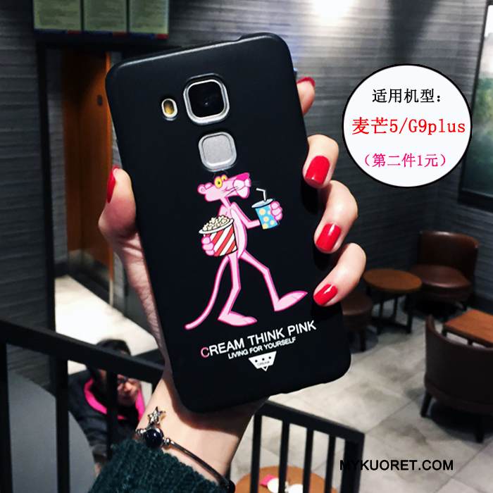 Kuori Huawei G9 Plus Pehmeä Neste Puhelimen Kuoret Trendi, Kotelo Huawei G9 Plus Silikoni Musta Persoonallisuus