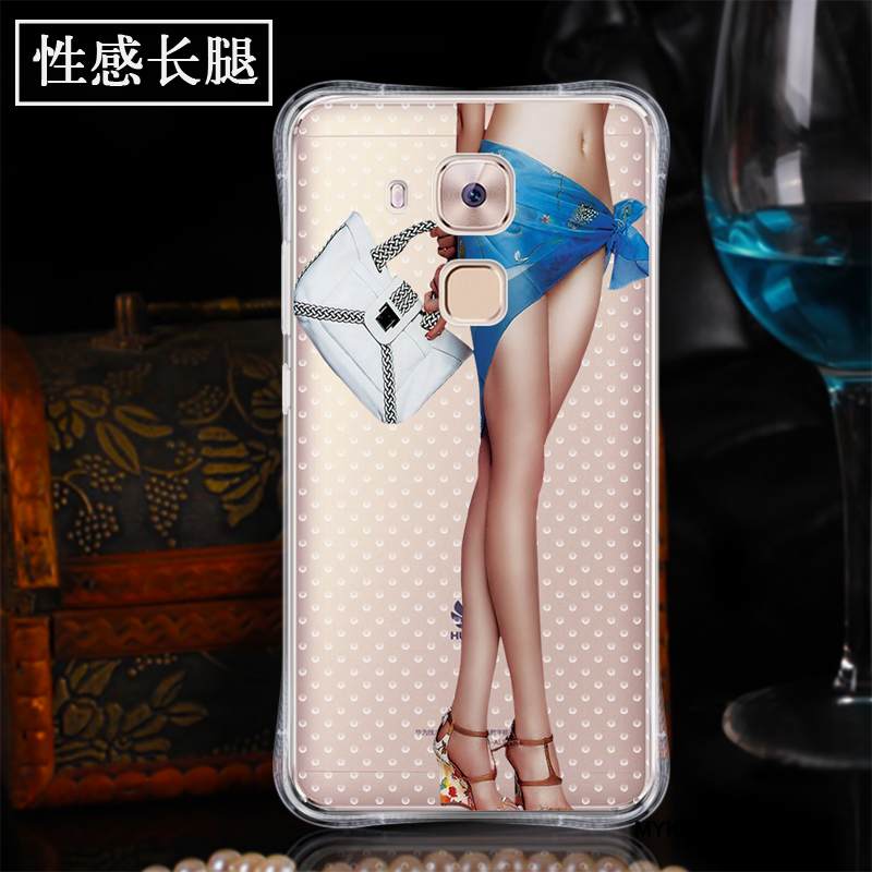 Kuori Huawei G9 Plus Silikoni Murtumaton Puhelimen Kuoret, Kotelo Huawei G9 Plus Pehmeä Neste Suupaltti Läpinäkyvä