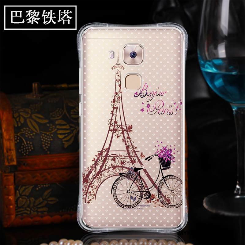 Kuori Huawei G9 Plus Silikoni Murtumaton Puhelimen Kuoret, Kotelo Huawei G9 Plus Pehmeä Neste Suupaltti Läpinäkyvä