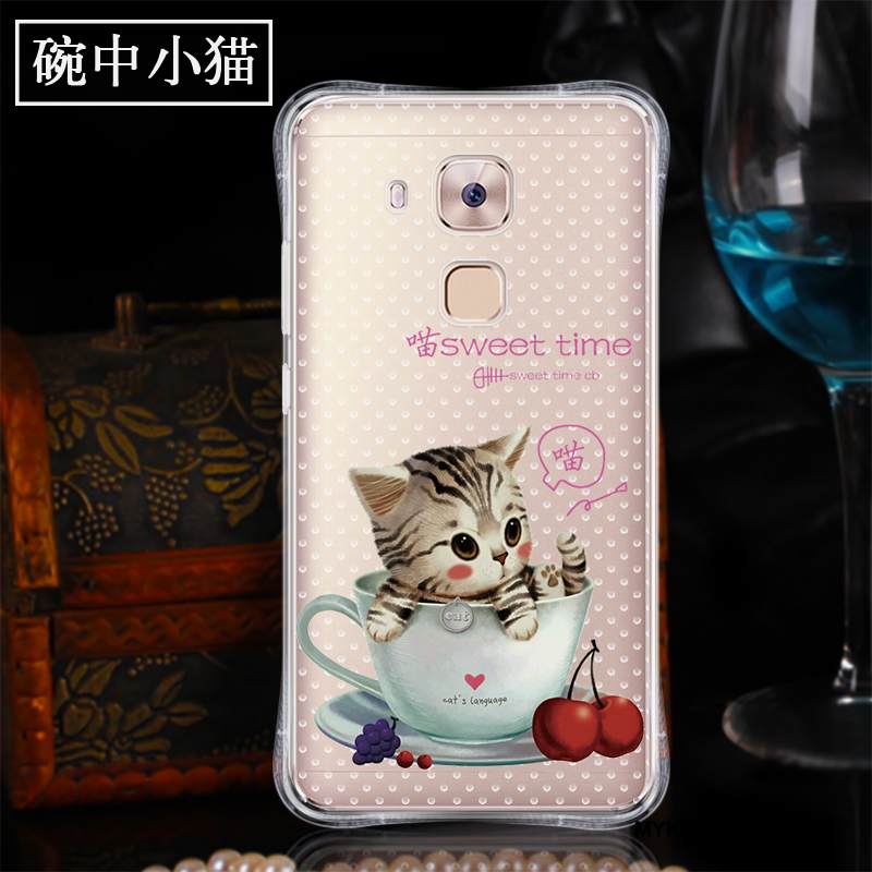 Kuori Huawei G9 Plus Silikoni Murtumaton Puhelimen Kuoret, Kotelo Huawei G9 Plus Pehmeä Neste Suupaltti Läpinäkyvä