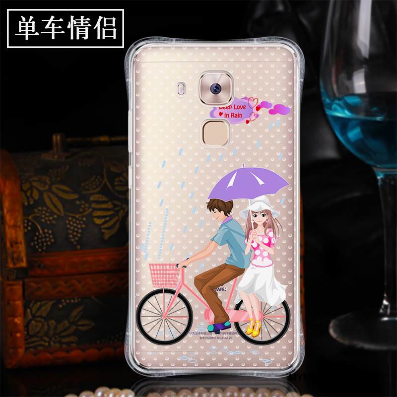 Kuori Huawei G9 Plus Silikoni Murtumaton Puhelimen Kuoret, Kotelo Huawei G9 Plus Pehmeä Neste Suupaltti Läpinäkyvä