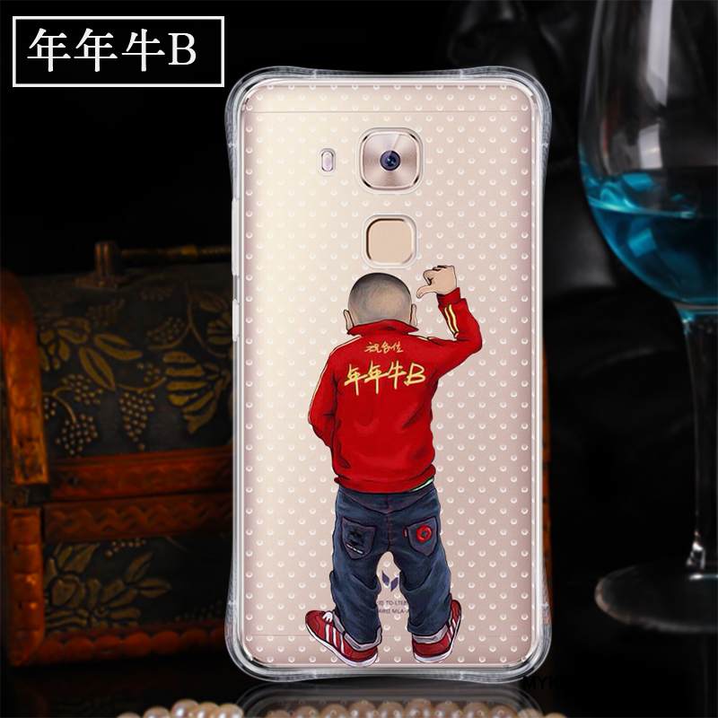 Kuori Huawei G9 Plus Silikoni Murtumaton Puhelimen Kuoret, Kotelo Huawei G9 Plus Pehmeä Neste Suupaltti Läpinäkyvä