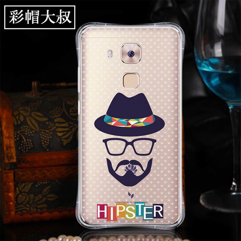 Kuori Huawei G9 Plus Silikoni Murtumaton Puhelimen Kuoret, Kotelo Huawei G9 Plus Pehmeä Neste Suupaltti Läpinäkyvä