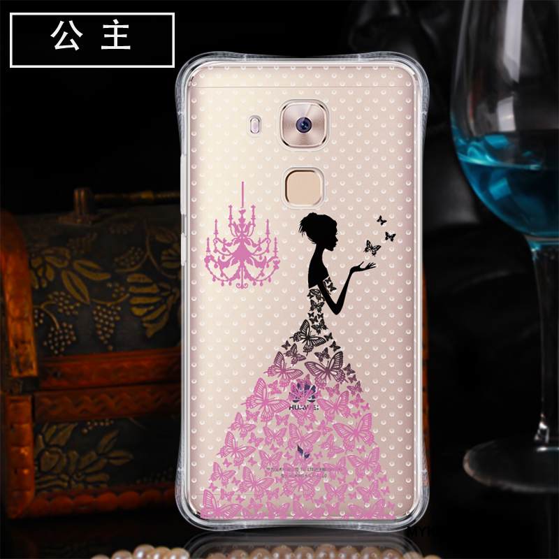 Kuori Huawei G9 Plus Silikoni Murtumaton Puhelimen Kuoret, Kotelo Huawei G9 Plus Pehmeä Neste Suupaltti Läpinäkyvä