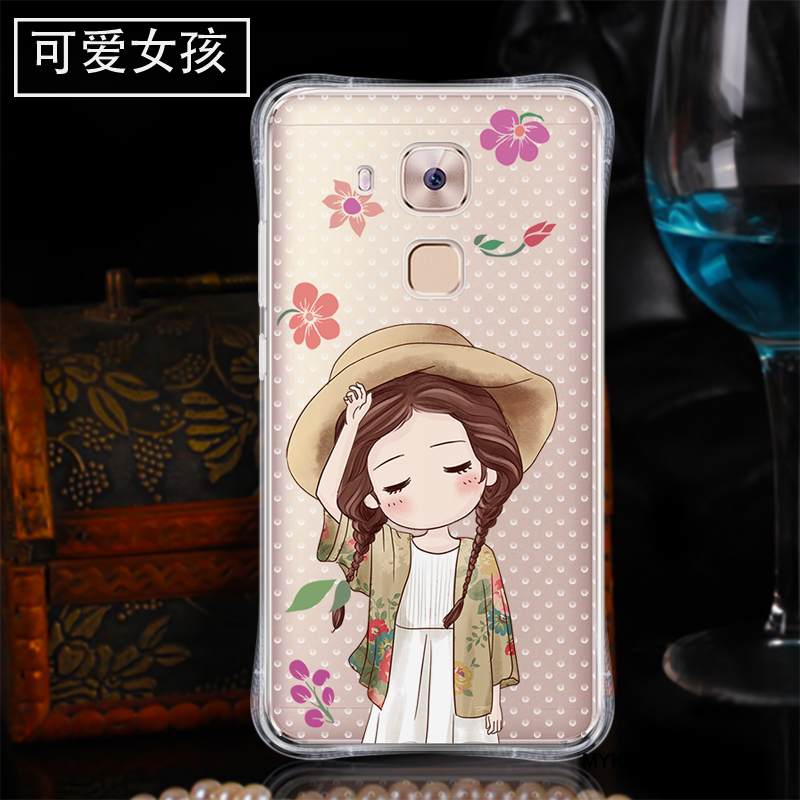 Kuori Huawei G9 Plus Silikoni Murtumaton Puhelimen Kuoret, Kotelo Huawei G9 Plus Pehmeä Neste Suupaltti Läpinäkyvä