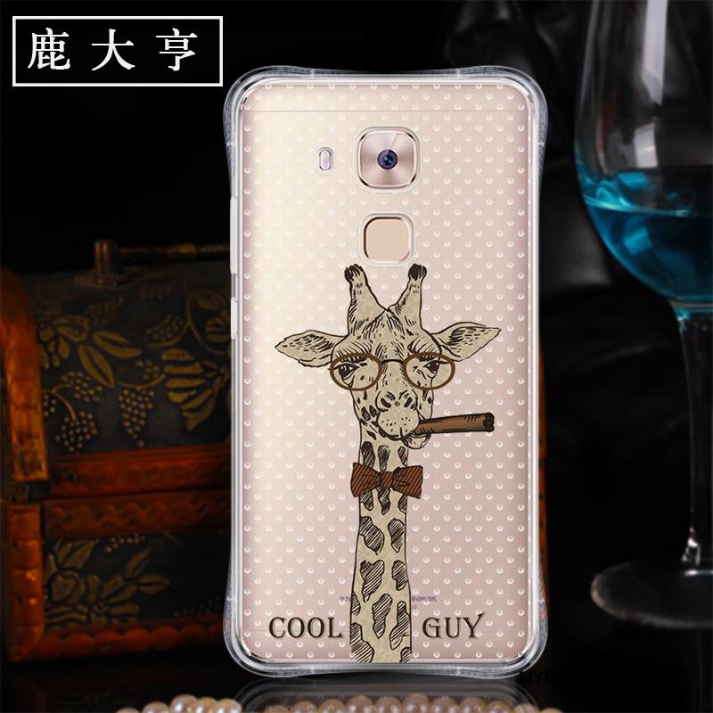 Kuori Huawei G9 Plus Silikoni Murtumaton Puhelimen Kuoret, Kotelo Huawei G9 Plus Pehmeä Neste Suupaltti Läpinäkyvä