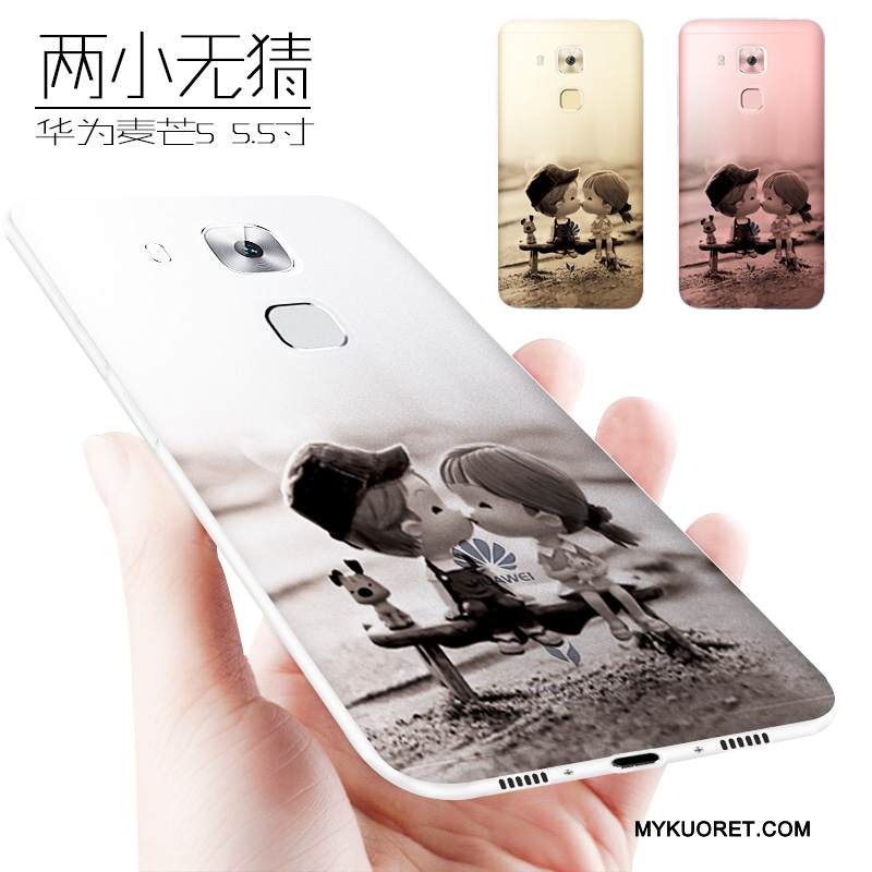 Kuori Huawei G9 Plus Silikoni Murtumaton Puhelimen Kuoret, Kotelo Huawei G9 Plus Pehmeä Neste Trendi Keltainen