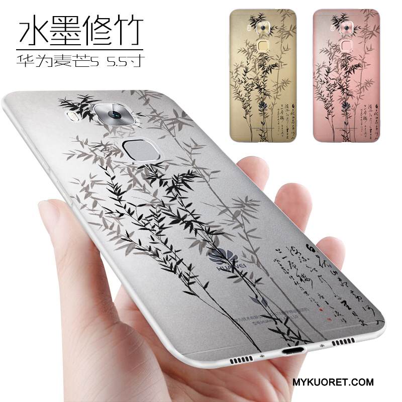 Kuori Huawei G9 Plus Silikoni Murtumaton Puhelimen Kuoret, Kotelo Huawei G9 Plus Pehmeä Neste Trendi Keltainen