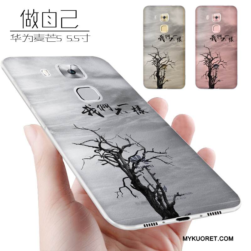 Kuori Huawei G9 Plus Silikoni Murtumaton Puhelimen Kuoret, Kotelo Huawei G9 Plus Pehmeä Neste Trendi Keltainen