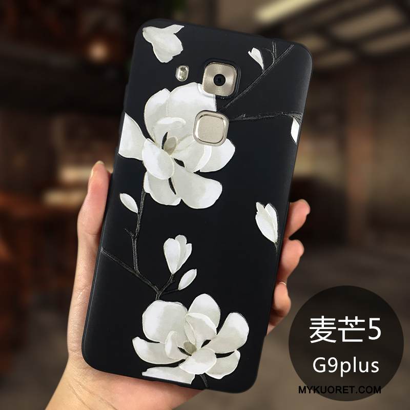 Kuori Huawei G9 Plus Silikoni Pesty Suede Musta, Kotelo Huawei G9 Plus Suojaus Puhelimen Kuoret Murtumaton
