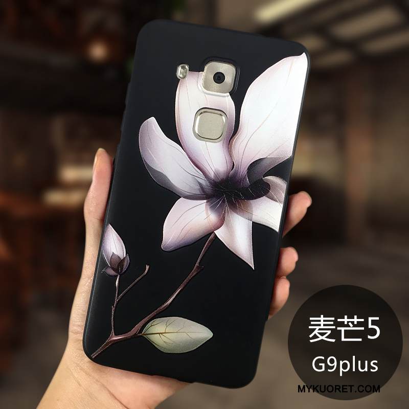 Kuori Huawei G9 Plus Silikoni Pesty Suede Musta, Kotelo Huawei G9 Plus Suojaus Puhelimen Kuoret Murtumaton