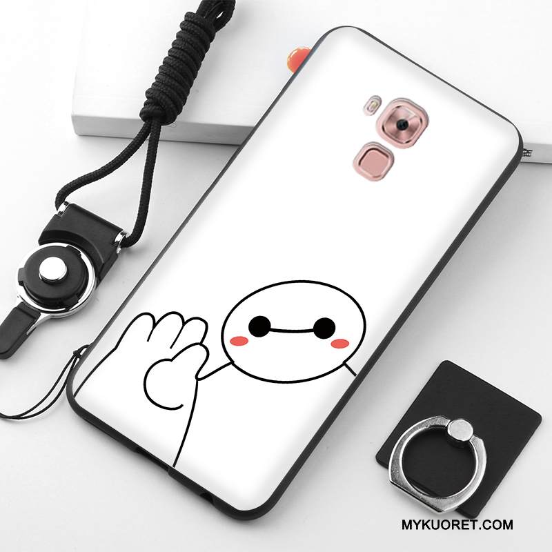 Kuori Huawei G9 Plus Silikoni Puhelimen Kuoret Valkoinen, Kotelo Huawei G9 Plus Suojaus Musta Murtumaton