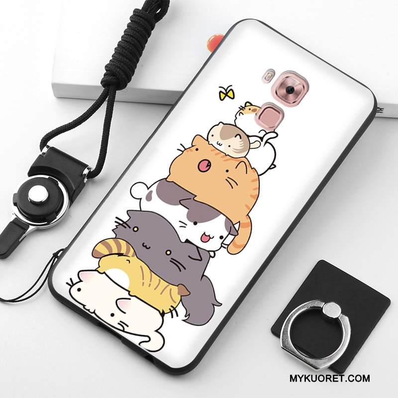 Kuori Huawei G9 Plus Silikoni Puhelimen Kuoret Valkoinen, Kotelo Huawei G9 Plus Suojaus Musta Murtumaton