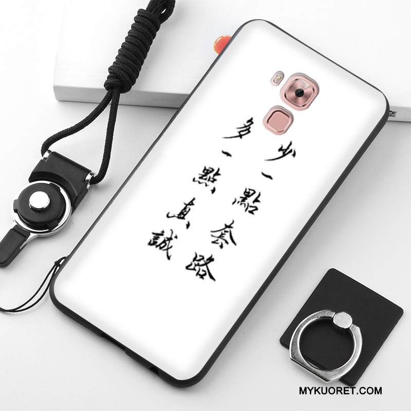 Kuori Huawei G9 Plus Silikoni Puhelimen Kuoret Valkoinen, Kotelo Huawei G9 Plus Suojaus Musta Murtumaton