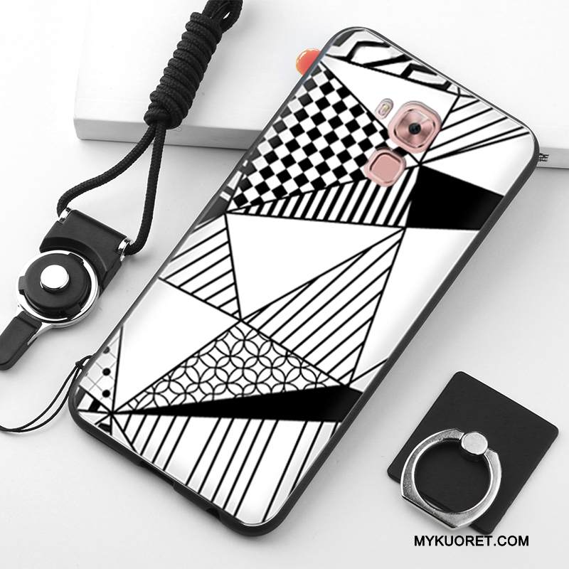 Kuori Huawei G9 Plus Silikoni Puhelimen Kuoret Valkoinen, Kotelo Huawei G9 Plus Suojaus Musta Murtumaton