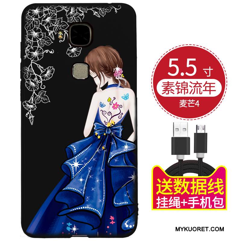 Kuori Huawei G9 Plus Silikoni Punainen Musta, Kotelo Huawei G9 Plus Pehmeä Neste Trendi Persoonallisuus