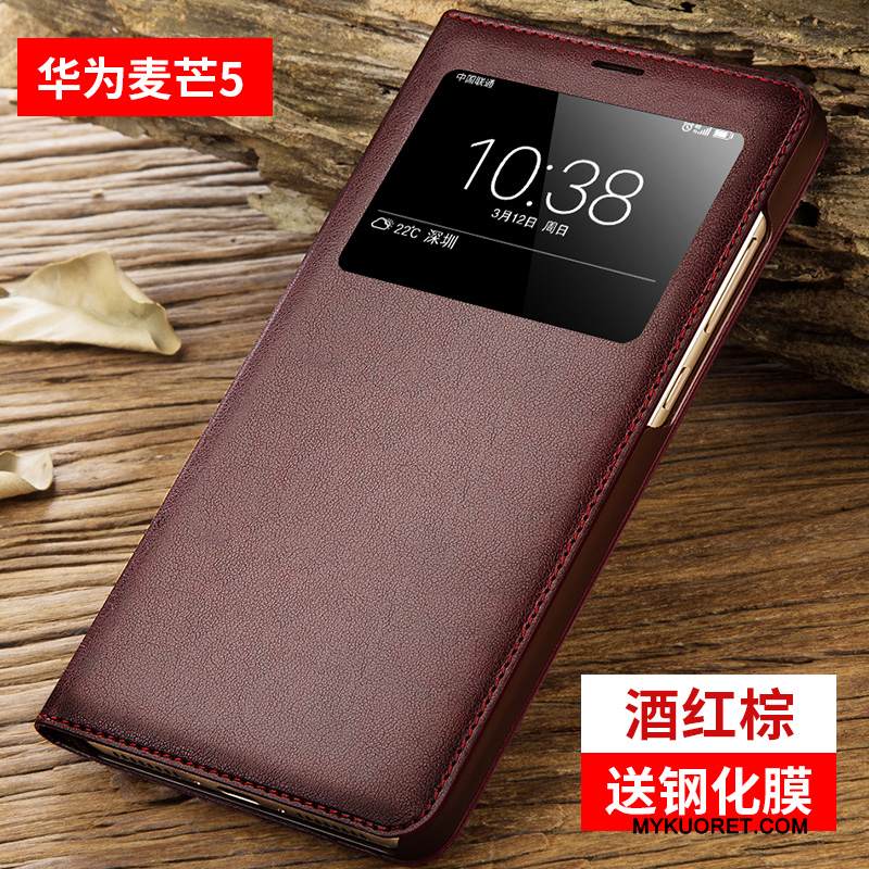 Kuori Huawei G9 Plus Suojaus Murtumaton Puhelimen Kuoret, Kotelo Huawei G9 Plus Nahka Kulta