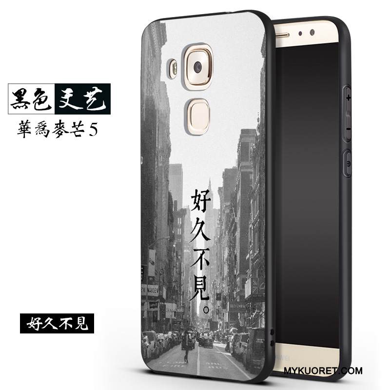 Kuori Huawei G9 Plus Suojaus Persoonallisuus Harmaa, Kotelo Huawei G9 Plus Pehmeä Neste Puhelimen Kuoret Murtumaton
