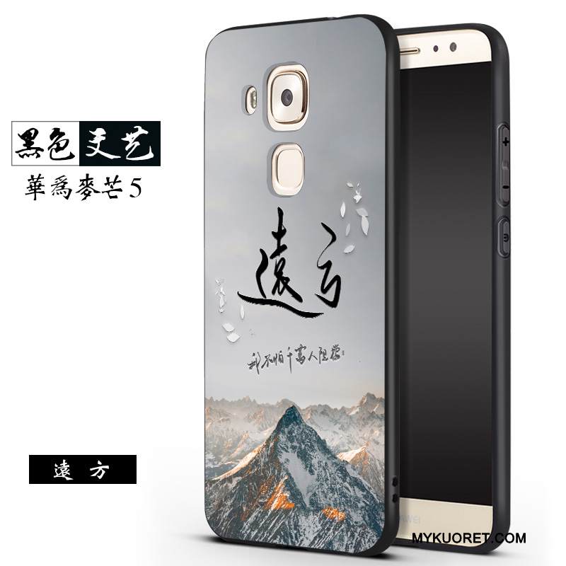 Kuori Huawei G9 Plus Suojaus Persoonallisuus Harmaa, Kotelo Huawei G9 Plus Pehmeä Neste Puhelimen Kuoret Murtumaton