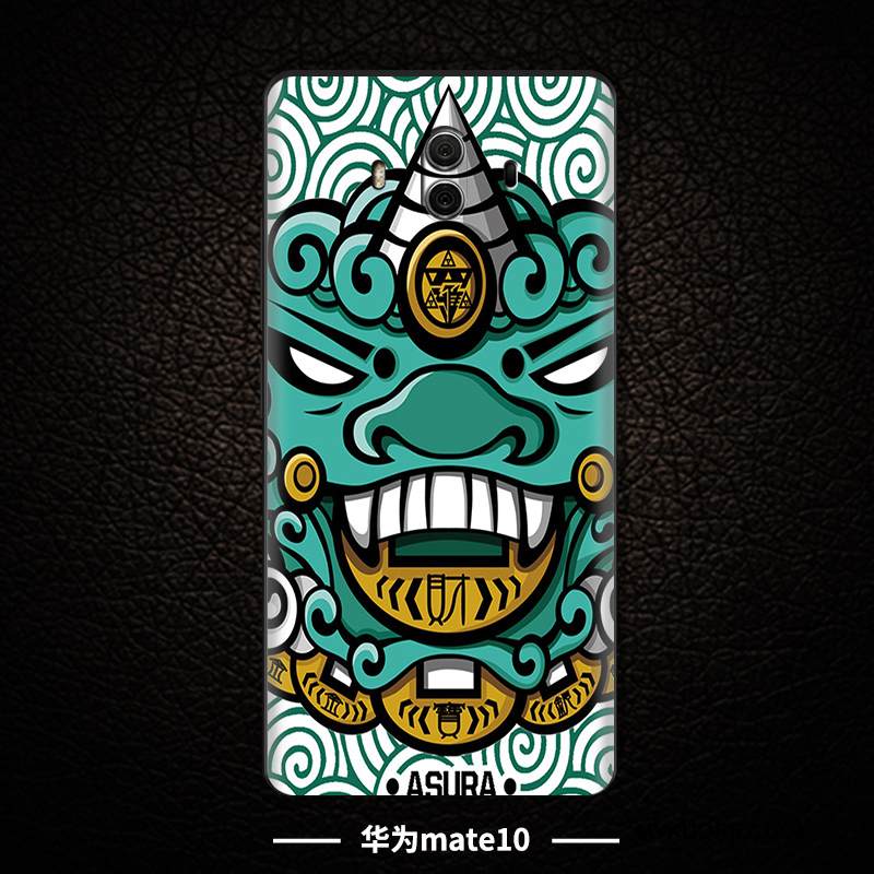 Kuori Huawei Mate 10 Kohokuviointi Puhelimen Kuoret Ulotteinen, Kotelo Huawei Mate 10 Laukut Murtumaton Musta