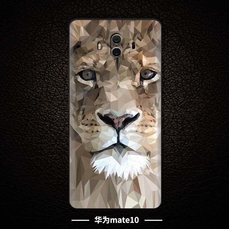 Kuori Huawei Mate 10 Kohokuviointi Puhelimen Kuoret Ulotteinen, Kotelo Huawei Mate 10 Laukut Murtumaton Musta