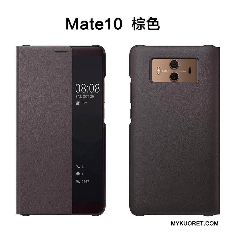 Kuori Huawei Mate 10 Kuoret Puhelimen Kuoret Kulta, Kotelo Huawei Mate 10 Nahka Murtumaton