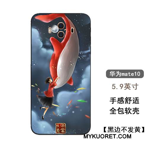 Kuori Huawei Mate 10 Laukut Kiinalainen Tyyli Persoonallisuus, Kotelo Huawei Mate 10 Pehmeä Neste Rakastunut Puhelimen Kuoret