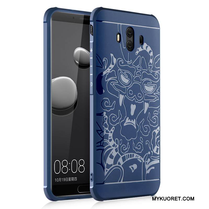 Kuori Huawei Mate 10 Laukut Murtumaton Dragon, Kotelo Huawei Mate 10 Kohokuviointi Persoonallisuus Puhelimen Kuoret