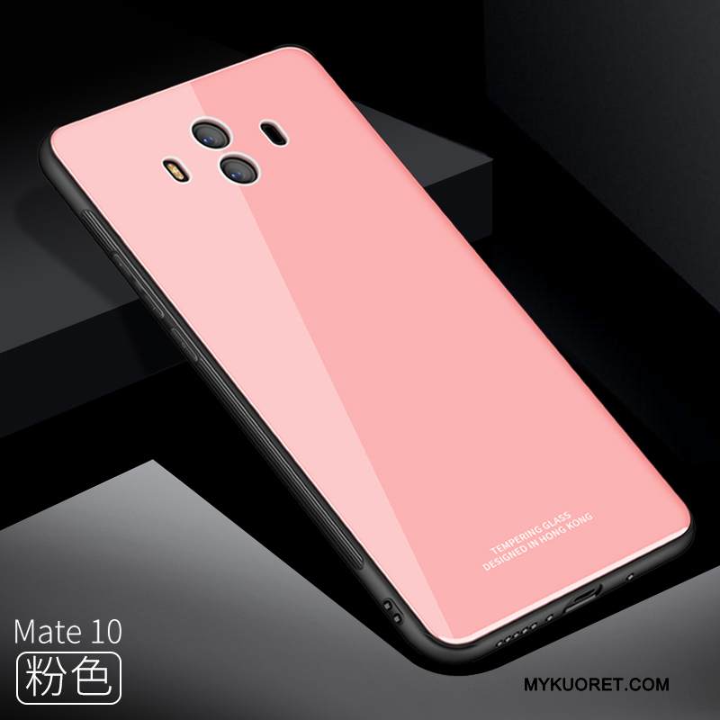 Kuori Huawei Mate 10 Laukut Murtumaton Puhelimen Kuoret, Kotelo Huawei Mate 10 Suojaus Lasi Punainen